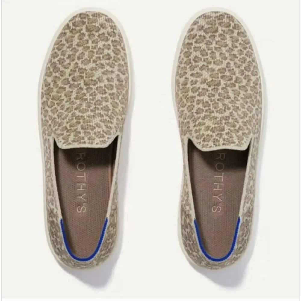 Rothy's‎ The Original Slip On Sneakers Size 7.5 Pebble Spot Cheetah